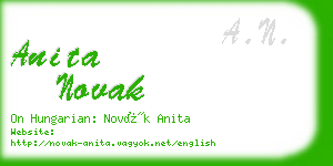 anita novak business card